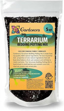 Terrarium Bedding - Superior Drainage, Nutrient Retention, and Water Retention for Thriving Terrarium Plants - 5 QUARTS by GreenHaven Gardens