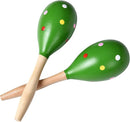 Maracas for Adults Kids Babies, Wooden Maracas Shaker Musical Instrument, Green by TinyTreasures Baby Boutique