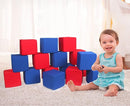 Toddler Foam Blocks, 16 PCS 5.5 inch Colourful Foam Soft Cubes for Kids, Stacking Block Sets Building Blocks Throwing Toys（Blue and Red） by TinyTreasures Baby Boutique