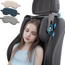 Car Headrest Pillow with Hook, Adjustable Car Seat Neck Support with Memory Foam & Ice Silk, 360° Rotating Travel Sleeping Headrest for Kids & Adults (1 Eye Mask Included) by TinyTreasures Baby Boutique