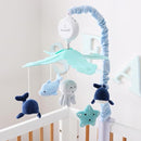 The Peanutshell Crib Mobile for Boys or Girls - Light and Dark Blue Musical Baby Crib Mobile with 12 Lullabies, Ocean Baby Nautical Nursery Decor by TinyTreasures Baby Boutique