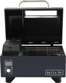 Portable Wood Pellet Grills 900°F，Smoker with Viewing Window – 8-in-1 BBQ, Digital Control, LED Screen, Temperature Control, Meat Probe，Bake and Roast, Ideal for Camping, RV, Beach Backyard by GreenHaven Gardens