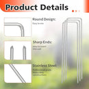 Landscape Staples, 50 Pcs Galvanized Garden Stakes, U-Shaped Tent Stakes, 6 Inch 11 Gauge Plant Cover Stakes, Anti-Rust Ground Sod Pins Yard Stakes for Landscape Weed Barrier Irrigation Tubing by GreenHaven Gardens