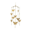 Crane Baby Handcrafted Brass Ceiling Hanging Mobile for Nursery, Butterfly Nursery Decor for Girl, 6"x 6" x 36", Baby Girl Nursery Decor, Butterfly Mobile by TinyTreasures Baby Boutique