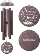 Wind Chimes Personalized, Metal Deep Tone Wind Chimes in Loving Memory, Custom Text for Loss of Loved Mom/Dad, Sympathy Gifts Wind Chime Memorial Gifts for Funeral Outdoor 36inch by CozyNest Decor