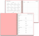 Tiankool Undated Daily Planner,Undated Planner with Hourly Schedules, Top Priorities Items and To Do List, A5 Daily Organizer Notebook to Increase Productivity, 5.8 × 8.2 Inch,Pink by TinyTreasures Baby Boutique