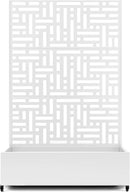 Raised Garden Bed with Trellis and Wheels,73"x47"x16" Metal Raised Garden Bed,White Modern Metal Planter with Climbing Trellis for Vines & Vegetables by GreenHaven Gardens