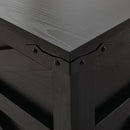 Black Coffee Table with Storage, Cocktail Table with Hinged Lift Top, Farmhouse Square Wood Center Table with Large Hidden Storage Compartment for Living Room, Square Coffee Table, Metal Edges Decor by CozyNest Decor
