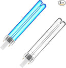 2 pcs 9 WATT UV UVC PL-S9/TUV G23 Base Replacement UV Light Bulb for Outdoor Pond Clarifier Compatible with JUP-01 UVE9 CF400 CF500 UVCP-9 UV Light for Aquarium by GreenHaven Gardens