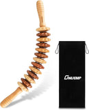ONUEMP Wood Therapy Massage Tools, Wooden Bend Waist Thigh Massager & Muscle Roller Stick, Maderoterapia Colombiana Kit for Lymphatic Drainage, Anti Cellulite, Body Contouring/Shaping, Deep Tissue by CozyNest Decor