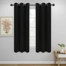 Easy-Going Blackout Curtains for Bedroom, Solid Thermal Insulated Grommet and Noise Reduction Window Drapes, Room Darkening Curtains for Living Room, 2 Panels (34x63 in, Black) by CozyNest Decor