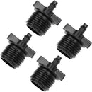 uxcell Barb Drip Pipe Connector 1/2 BSPF Male Thread 4/7mm Hose Fitting for Garden Agricultural Irrigation System, Plastic 20pcs by GreenHaven Gardens
