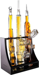 3 Gun Whiskey Decanters Set AR15, AK47, & Rifle Gun Decanter Set 1000ml