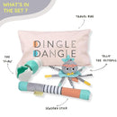 DINGLE DANGLE - Travel Mobile - Lightweight, Portable Baby Mobile - Keeping Baby Happy at Home or on the Go! Newborn Essentials Must Haves - Great Baby Registry or Shower Gift - Featured on Shark Tank by TinyTreasures Baby Boutique