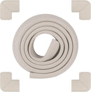 2 Pack L Shape Extra Thick Furniture Table Edge Protectors Foam Baby Safety Bumper Guard 16.4 Ft, Hearth Cushion, for Table, Fireplace, Countertop(with 8 Corners) (Gray) by TinyTreasures Baby Boutique