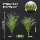 Melorca&Guilla Artificial Plants 6PCS 25.5“ Fake Tall Onion Grass,Faux Grass Plant,Artificial Grass Greenery Shrubs Bushes for Garden Porch Window Box Shop Office Home Décor by CozyNest Decor