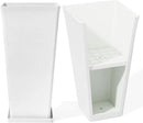 LA Jolie Muse 30 inch Tall White Planters Set of 2,Indoor/Outdoor Rectanglar Large Planters,V Shaped Taper Planters for Front Door. by CozyNest Decor
