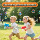 2 Pack Kids Bubble Gun，Automatic Light Up Bubble Machine with 2 Bottles Refill Solution，Bubble Guns Blaster for Toddlers，Outdoor Bubble Blowing Toys, Easter Basket Essentials,Party，Birthday Gifts by TinyTreasures Baby Boutique