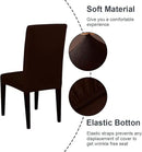 JQinHome 6 Pcs Dining Chair Slipcover,High Stretch Removable Washable Chair Seat Protector Cover for Home Party Hotel Wedding Ceremony (Pack of 6, Coffee) by CozyNest Decor