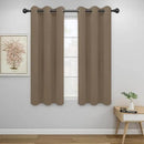 Easy-Going Blackout Curtains for Bedroom, Solid Thermal Insulated Grommet and Noise Reduction Window Drapes, Room Darkening Curtains for Living Room, 2 Panels (34x54 in, Camel) by CozyNest Decor