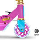 Jetson Character Kids Kick Scooter, LED Lights on Stem & Light-Up Wheels, Lightweight Frame, Height-Adjustable Handlebar, Lean-to-Steer System, Easy-Fold Mechanism by TinyTreasures Baby Boutique