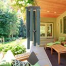 Wind Chimes Outdoor Large Deep Tone, 44 Inches Sympathy Wind Chimes Tuned Soothing Melody, Memorial Wind-Chime with 6 Heavy Tubes for Outside Decoration, Garden/Yard. Green