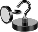 MIKEDE Black Magnetic Hooks Heavy Duty, 150LB+ Strong Neodymium Magnets for Refrigerator, Magnetic Hooks with Epoxy Coating for Hanging, Magnets with Hooks for Cruise, Home, Workplace - 10 Pack by CozyNest Decor