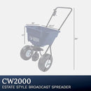 Charles Walters Equipment CW2000 Estate Style Broadcast Spreader for Spreading Fertilizer and Ice Melt on Lawns, Sidewalks, and Driveways, 65lb Capacity, 35" x 35" by GreenHaven Gardens