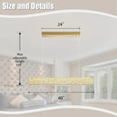Rectangle Crystal Chandelier Modern Gold Crystal Chandelier Rectangular Pendant Lighting Fixture for Dining Room Kitchen Island Bedroom (L 40") by CozyNest Decor