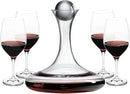 Ravenscroft Crystal | European-Made Decanter Gift Set |1 Handblown Decanter with Stopper (65 Fl Oz) and 4 Wine Glasses (21 Oz) | 100% Lead-Free Crystal by CozyNest Decor