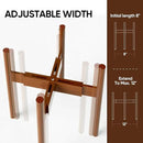 MUDEELA Adjustable Plant Stand Indoor, Bamboo Plant Stand 8 to 12 Inches, Bamboo Dark Brown Planter Stand for Indoor Plants,Single Floor Plant Stand for Indoor Plants, Pot Plant Not Included by GreenHaven Gardens