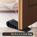 JQK Rubber Door Stopper Wedge, Black 4 Pack Soft TPR Premium Door Stops for Bottom of Heavy Duty Door on Tile, Concrete, Carpet, Wooden Floor, DSB61-BK-P4 by TinyTreasures Baby Boutique
