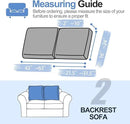 Large Backrest Cushion Covers Super Stretch Backrest Covers for 2 Cushion Couch Sofa, Couch Back Cushion Covers Featuring with Chenille Yarn (Softer Version, 2PC, Dark Grey) by CozyNest Decor