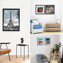 8x8 Picture Frame Set of 6, Display Pictures 5x5 with Mat or 8x8 Without Mat for Wall Mounting or Table Top Display,Black by CozyNest Decor