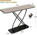 BECHAEO Farmhouse Narrow Console Table for for Living Room, 47.4" Rustic Narrow Entryway Table, Sofa Tables Behind Couch, Industrial Wooden Accent Tables for Hallway Foyer Warm Gray by CozyNest Decor