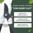 Saboten 7.9" Japanese Pruning Shears - forest Originals, Premium Steel Blades, Made in Japan, Rust Resistant, Gardening Scissors with Duracon Safety Lock by GreenHaven Gardens