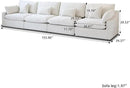JACH Sectional Couches for Living Room, 4 Seater Cloud Sectional Couch with Deep Seat, Down Filled Modular Sofa, Covers Removeable & Washable, Sofas Furniture for Living Room, White by CozyNest Decor