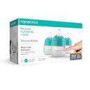 Nanobebe Flexy Silicone Baby Bottle, Anti-Colic, Natural Feel, Non-Collapsing Nipple, Non-Tip Stable Base, Easy to Clean 3-Pack, Teal, 5 oz by TinyTreasures Baby Boutique