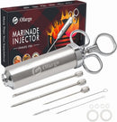 Meat Injector - 3 Needles for Smoking Meats, Beef, Turkey; 2-Oz Marinade Injector Syringe; User Manual Included by GreenHaven Gardens