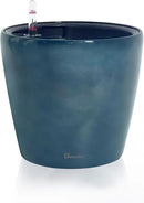 Dexceder 9x8 Inches Self Watering Planter Indoor Outdoor, Inner Pot Design, Thickened Table Flower Plant Pot with Water Level Indicator (Grayish Green Gradient) by GreenHaven Gardens