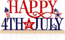 COCHIE Metal Happy 4th of July Sign, Red Blue and White Decorations for Home, Office, Shelf, Mantel, Indoor, Fouth of July Decoration, Patriotic Star Decor (Independence Day) by CozyNest Decor
