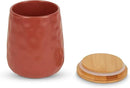 DII Kitchen Accessories Collection, Textured Matte Ceramic Canister Set, Cinnamon, Dimple, 2 Piece by CozyNest Decor