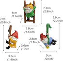Set of 3 Garden Gnome Statues for Plant Pots Whimsical Climbing Dwarf Figurines Outdoor Garden, Patio, and Home Decor (A) by GreenHaven Gardens