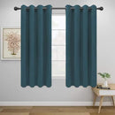 Easy-Going Blackout Curtains for Bedroom, Solid Thermal Insulated Grommet and Noise Reduction Window Drapes, Room Darkening Curtains for Living Room, 2 Panels (52x63 in,Bluestone) by CozyNest Decor