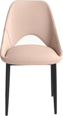 LeisureMod Amalfi Upholstered Fabric Dining Chair – Modern Side Chair with Iron Legs, Mid-Century Accent Chair for Dining Room or Kitchen by CozyNest Decor