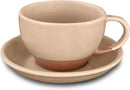 Mora Ceramic Latte Art Mug With Saucer - 10.5 oz, Round Bottom For Perfect Pours - Cafe Cups for Cappuccino, Espresso, Coffee, Tea etc - Porcelain Set for Baristas, Great Gift - Chai Latte by CozyNest Decor