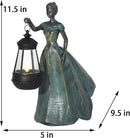 Fairy Garden Statue Solar Garden Decor Resin Statue with Lights for Yard Lawn Decorations Outdoor Patio Gardening Gifts for Women 5.5 * 9.5 * 11.5 Inch by GreenHaven Gardens