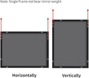Black Bathroom Mirror, 48"X36" Rectangle Mirrors for Wall Metal Frame, Modern Vanity Wall Mirror for Bathroom Living Room, Entryway Hangs Horizontal or Vertical by CozyNest Decor