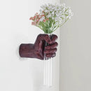 Wall Sculptures, Hand Vases Home Decor, Wall Mount Art Sculpture, Unique Wall Art Statue, Funky Flower Vase Decorations, Modern Eclectic Hanging Decor,Glass Test Tube Vase by CozyNest Decor