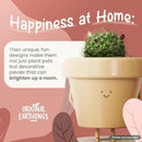 Original Earthlings Standing Pot - 3.5 Inch Cute Plant Pot - Plastic Funny Planter with Drainage - Unique Cactus Plant Lover Gift - Small Succulent Face Flower Pot - Cute Plant Gifts for Plant Lovers by GreenHaven Gardens